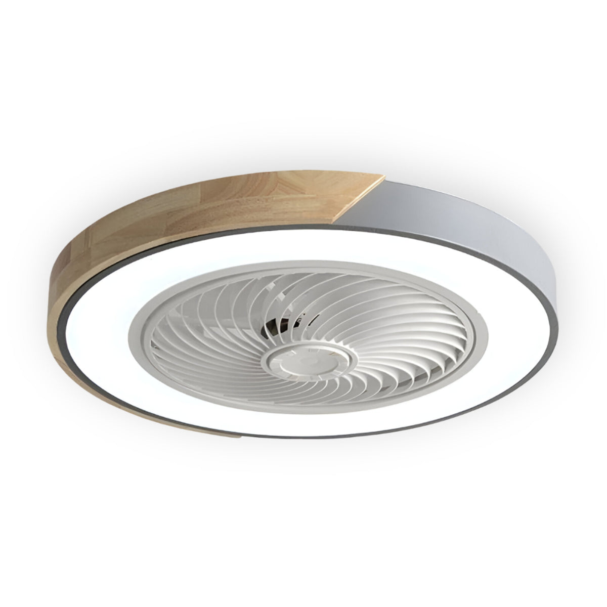 Wooden Trim LED Ceiling Fan Light - Image 5