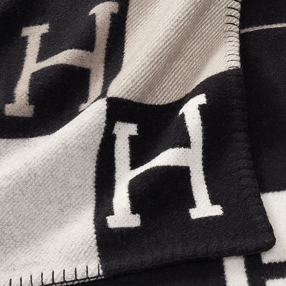 Wool Cashmere Blanket Check Throw Soft - Image 14