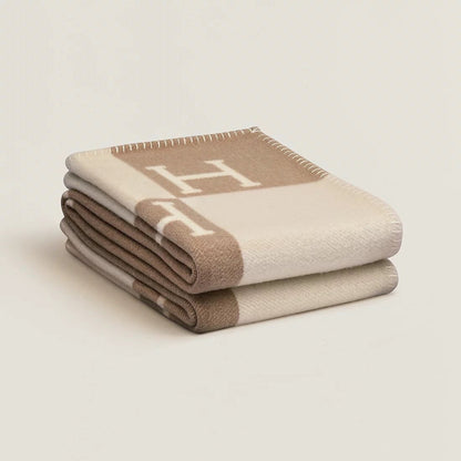 Wool Cashmere Blanket Check Throw Soft - Image 3