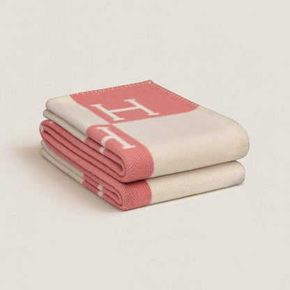 Wool Cashmere Blanket Check Throw Soft - Image 4